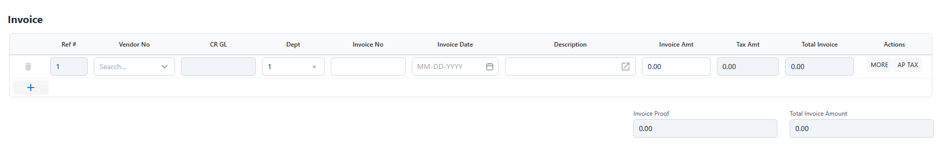 Form AP Invoice