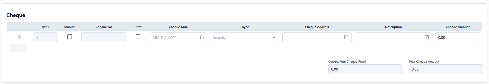 Form Cheque