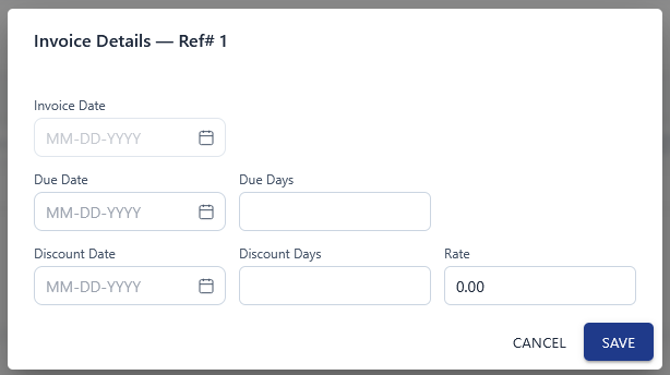Form AP Invoice - More Button