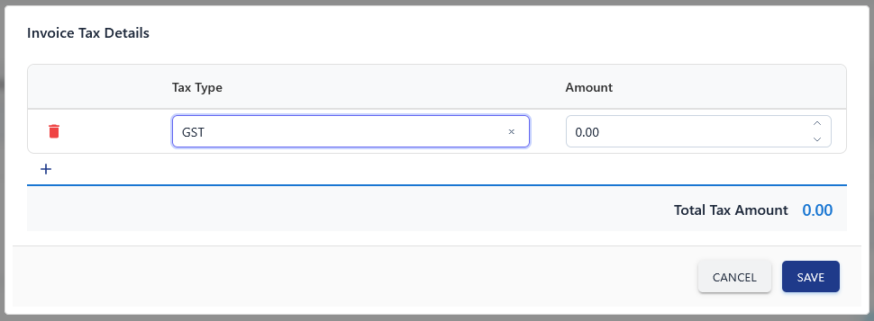 Form AP Invoice - AP Tax Button