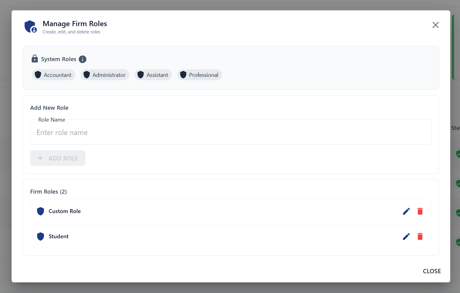 Creating a Student role in Manage Roles